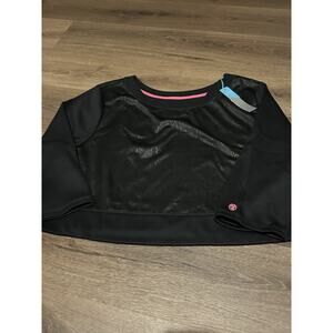 Sophie Theallet X Livi Black Cropped Sweatshirt Reptile Print Sz 18 20